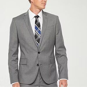 JF J Farrah Gray Modern Slim Cut Suit Blazer 34/36 SH